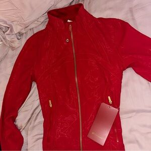 Lunar New year Define Cropped Jacket Size 10 in Emboss Red